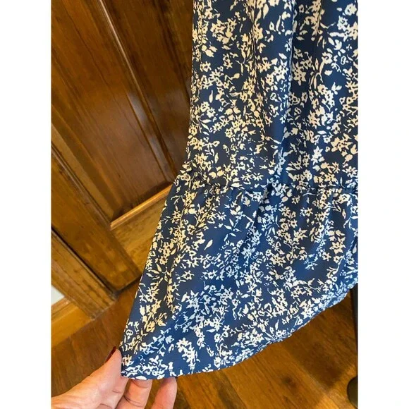 Halter Neckline Dress Plus Size XL Silky Feel Patterened Ruffle Hem Flirty Sexy - Picture 4 of 10